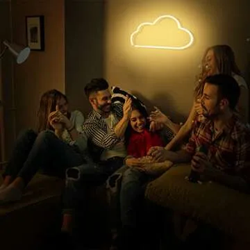 Cloud Lights,Neon Sign, Neon Lights for Wall Decor,USB or Battery LED Signs for Bedroom, Decorative Neon Light Sign for Christmas,Birthday Party, Living Room, Girls,Kids Room decor (Warm White)
