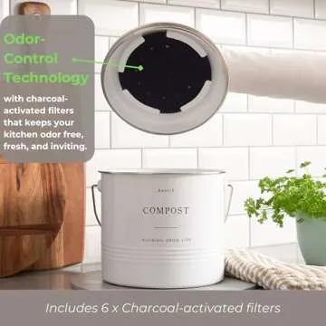 D'Lifeful Kitchen Compost Bin - Stylish Composting Solution