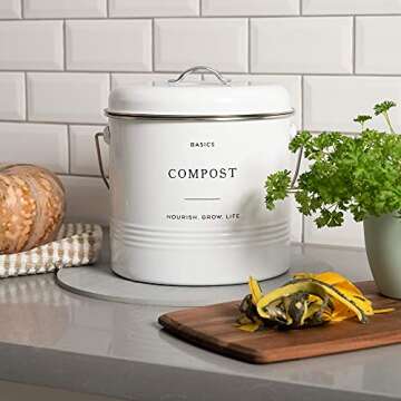 D'Lifeful Kitchen Compost Bin - Stylish Composting Solution