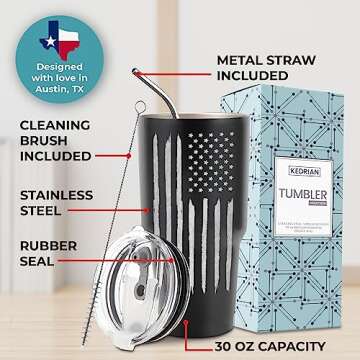 American Flag Tumbler 30oz, Patriots Gifts For Men, America Gifts, American Flag Tumbler With Straw, American Flag Gifts, Patriots Gifts, American Flag Travel Mug American Gifts For Men Patriotic Cups