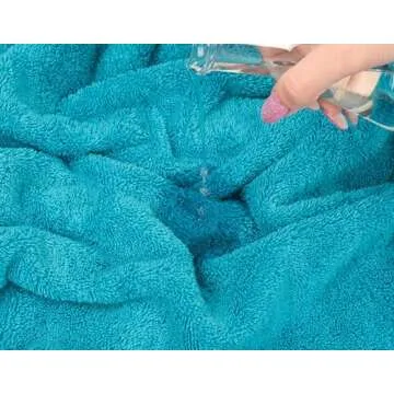 American Soft Linen Luxury 6 Piece Towel Set, 2 Bath Towels 2 Hand Towels 2 Washcloths, 100% Cotton Turkish Towels for Bathroom, Aqua Blue Towel Sets