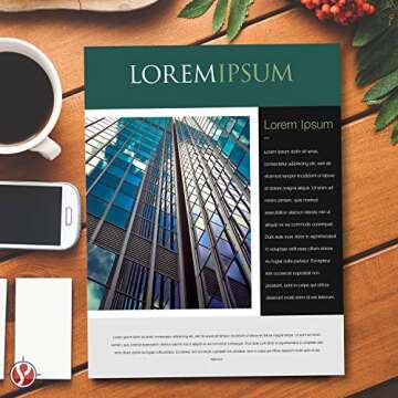 White Thick Paper Cardstock - for Business Card, Art, Invitations, Stationary Printing | 80 lb Card ...