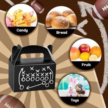 Kolldenn Football Party Treat Boxes - 24 Pcs Gift Bags