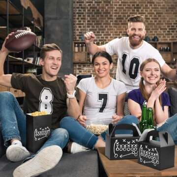 Kolldenn Football Party Treat Boxes - 24 Pcs Gift Bags