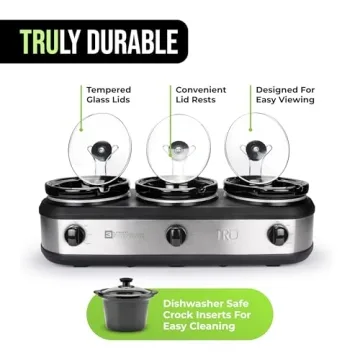 Triple Buffet Server with Three 2.5 Quart Inserts