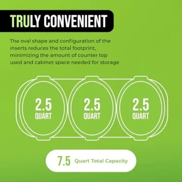 Triple Buffet Server with Three 2.5 Quart Inserts