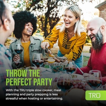 Triple Buffet Server with Three 2.5 Quart Inserts