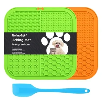 MateeyLife 2PCS Large Lick Mat for Dogs and Cats, Licking Mats for Dog Anxiety Relief, Cat Peanut Bu...