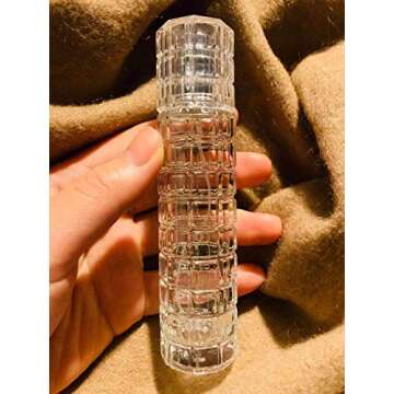 Empty Perfume Atomizer Refillable Glass Spray Bottle, Travel Cologne Bottle Portable, 2 Pack Gold &Silver 30ml Clear Essential Oil Container, 1oz Decorative Sprayer with Acrylic Matching Cap