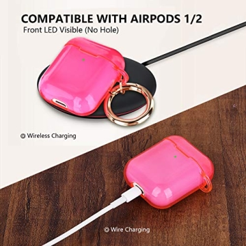 AIRSPO Pink AirPods Case Cover for Protection and Style