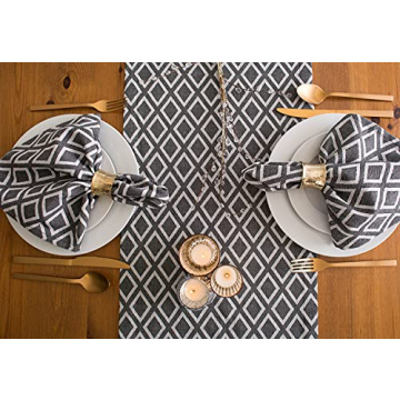 DII 12 Count Hammered Gold Napkin Ring Set