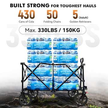 Hikenture Wagon 330LBS Capacity Heavy Duty Utility Cart