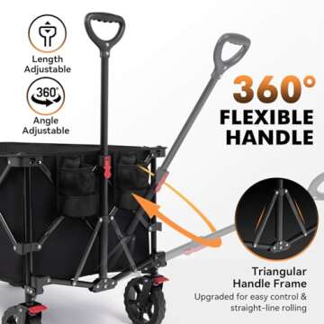 Hikenture Wagon 330LBS Capacity Heavy Duty Utility Cart