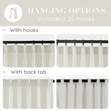 Elegant 108 Inch Long Pinch Pleated Curtains for Living Rooms