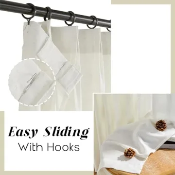 Elegant 108 Inch Long Pinch Pleated Curtains for Living Rooms