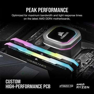 Corsair Vengeance RGB Pro SL 32GB (2x16GB) DDR4 3600 (PC4-28800) C18 1.35V Optimized for AMD Ryzen - Black (CMH32GX4M2Z3600C18)