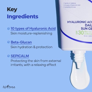 ISNTREE Hyaluronic Acid Sun Gel SPF 30 Moisturizing Sunscreen