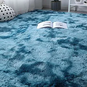 Blue Soft Area Rugs for Living Room Bedroom Bathroom