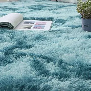 Blue Soft Area Rugs for Living Room Bedroom Bathroom