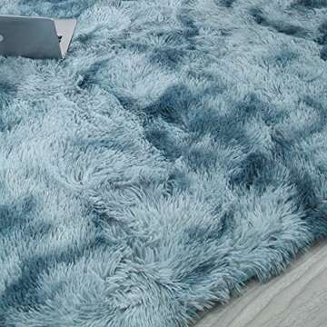 Blue Soft Area Rugs for Living Room Bedroom Bathroom
