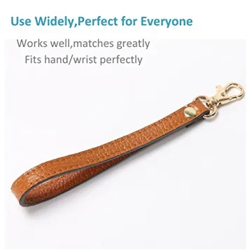 Genuine Leather Wristlet KeyChain for Wallets and Smartphones