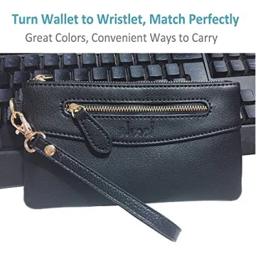 Genuine Leather Wristlet KeyChain for Wallets and Smartphones