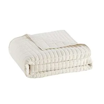 Comfort Spaces Daybed Cover - Luxe Double Sided-Quilting, All Season Cozy Bedding with Bedskirt, Matching Shams, Kienna Ivory 75"x39" 5 Piece