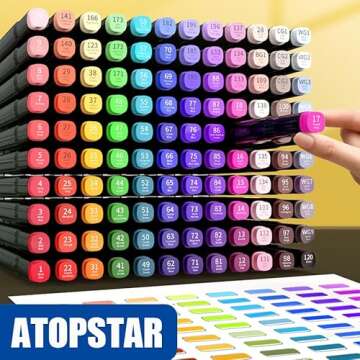 ATOPSTAR 262 Colors Alcohol Markers for Adult Coloring and Art Supplies