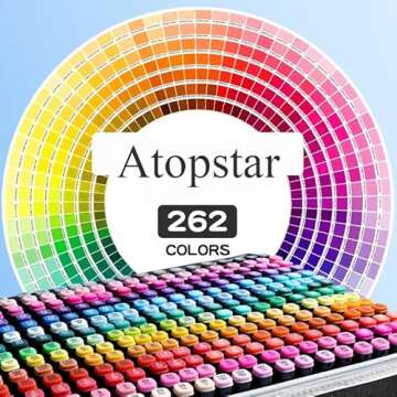 ATOPSTAR 262 Colors Dual Tip Alcohol Markers for Artists