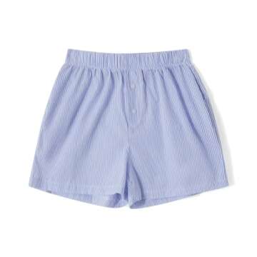 Pivanzore Y2k Plaid Shorts for Women Casual Elastic Waist Aesthetic Lounge Bottom Baggy Pajama Short...