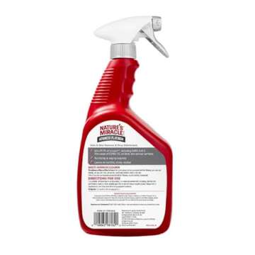 Nature’s Miracle Advanced Platinum Stain And Odor Remover And Virus Disinfectant 32 Ounces, Elimin...
