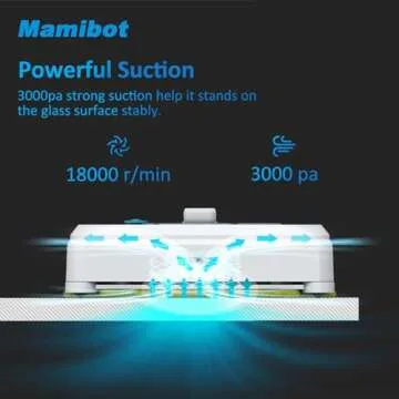 Mamibot W120-P Robot Window Cleaner Automatic Water Spray with Intelligent Path Planning Anti-Falling Sensor Detection,Robotic Window Cleaning Robot for Windows,Tiles, Bathroom Glass