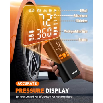 High-Speed NEVERLAND Tire Inflator Portable Air Compressor