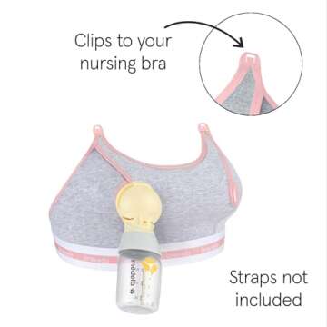Bravado Designs Women’s Pumping Bra Hands Free | Clip and Pump | Pumping Accessory | Dove Heather | L