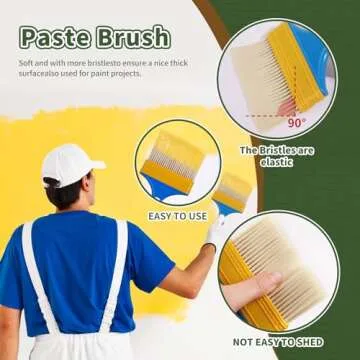 AHIJOY Wallpaper Smoothing Tools Kit with Squeegee Smoother,Seam Roller,Wallpaper Brush for Peel and Stick Wallpaper Contact Paper Vinyl Application Wallpaper Paste
