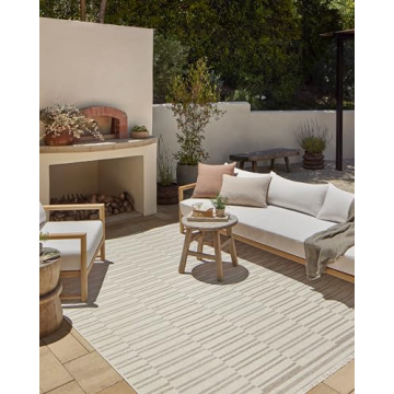 Loloi Amber Lewis Malibu Tan/Ivory Area Rug 5x7