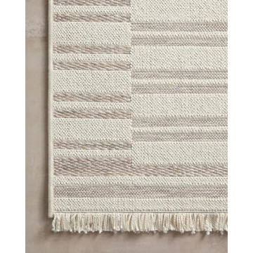 Loloi Amber Lewis Malibu Tan/Ivory Area Rug 5x7