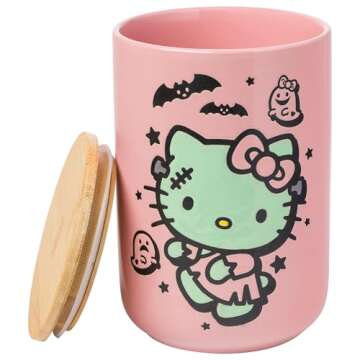 Silver Buffalo Hello Kitty Halloween Frankenkitty Ceramic Cookie Jar