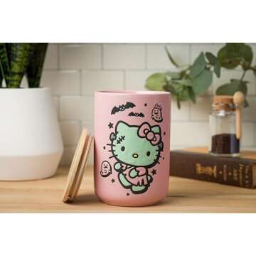 Hello Kitty Halloween Cookie Jar with Bamboo Lid