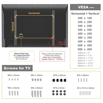 TAVR Universal TV Stand for 32-55 Inch TVs