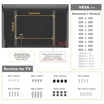 TAVR Universal TV Stand for 32-55 Inch TVs