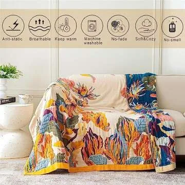 100% Cotton Stylish Throw Blanket Perfect for Gifting