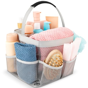 Masirs Mesh Shower Caddy Bag - Collapsible, Portable Bathroom Organizer for Travel, Gym, and Dorm Us...