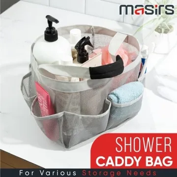 Masirs Mesh Shower Caddy - Portable Organizer for Travel & Gym