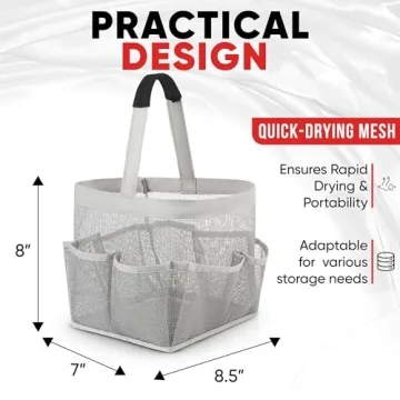 Masirs Mesh Shower Caddy - Portable Organizer for Travel & Gym