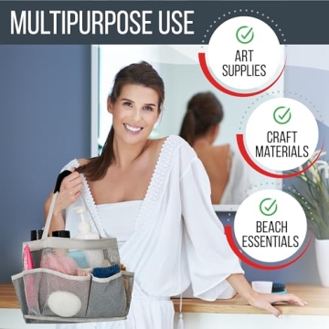 Masirs Mesh Shower Caddy - Portable Organizer for Travel & Gym