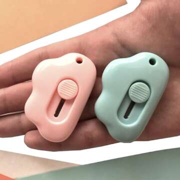 Kawaii Box Cutter Set (2 pcs) Cute Cloud Knife - Adorable & Practical