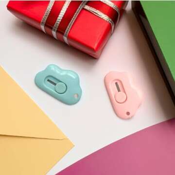 Kawaii Box Cutter Set (2 pcs) Cute Cloud Knife - Adorable & Practical