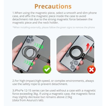 Amorus Neck Phone Holder - Hands-Free Magnetic Chest Mount