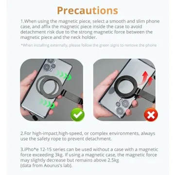 Amorus Neck Phone Holder - Hands-Free Magnetic Chest Mount